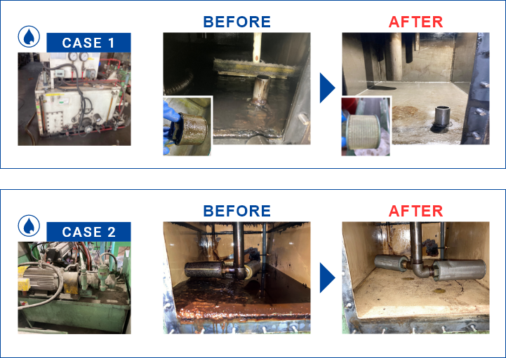 潤滑油の交換beore after